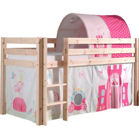 Pack - Lit Enfant, Tente & Tunnel "Pino Princesse" Naturel (1/4)