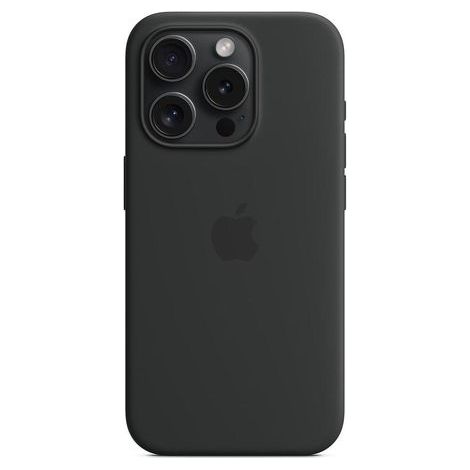 iPhone 15 Pro Max Skal Silikon Magnetiskt Mobilskal MagSafe-kompatibelt Svart Black