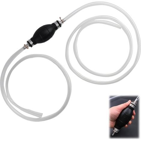 2 M Pompe Manuelle Carburant, Pompe Manuelle, Transfert de Liquide Universel avec Tuyau de, Pompe à Essence, Diesel, Adaptée pour Véhicules et Jardin