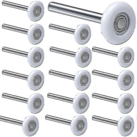 Lot de 12 roulettes de porte de garage de 5 cm (2 pouces), roulements 6200zz en nylon, pour portes de garage résidentielles et commerciales.