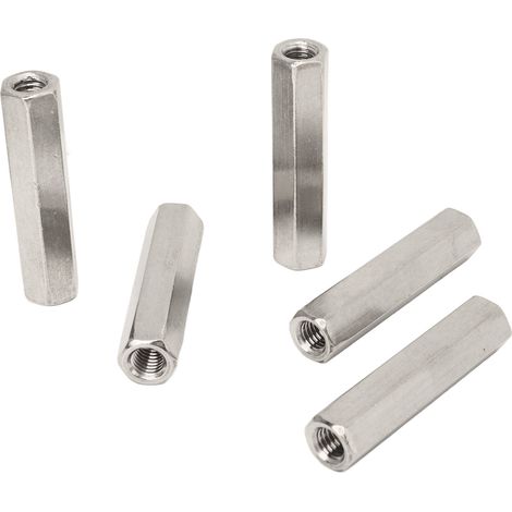 Versilberte M8-Verbindungsmuttern, 5er-Pack, praktischer und sicherer Edelstahl für Industriemaschinen (1/5)