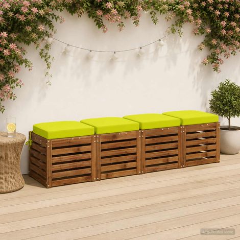 vidaXL Coussins de siège en 4 pièces SOEST 4 pcs 100 % polyester (1/4)