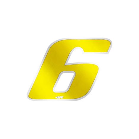 Numeri Gara Anodizzati 27 x 37 mm - Numeri: 6 - Colore: GIALLO