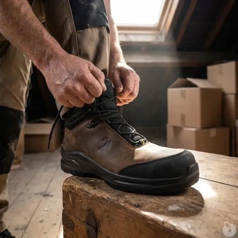 Chaussures sécurité Modulo Lea montantes S3S cuir marron (1/5)