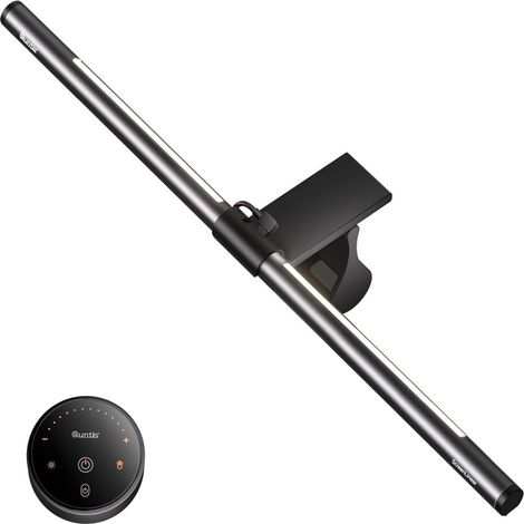 Gebogene Monitorleuchte 51 cm mit Hintergrundbeleuchtung, Fernbedienung, Monitor-Lichtleiste mit Blaulichtfilter, dimmbare Bildschirmleuchte, PC-Büroleuchte, Schreibtischleuchte für Computer im Homeof (1/5)