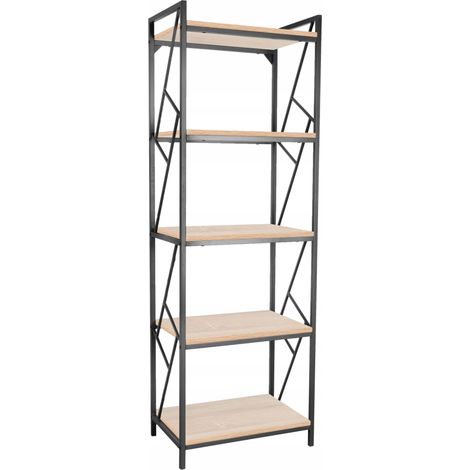 Libreria R2-FX (5P) in rovere Sonoma M07 (struttura nera) (1/4)