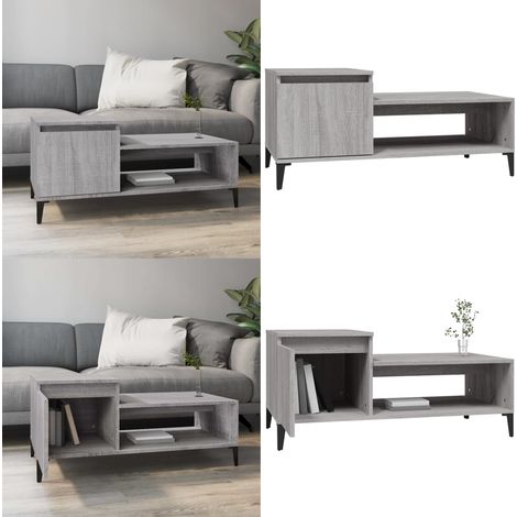 Couchtisch Grau Sonoma 100x50x45 cm Holzwerkstoff - Couchtisch - Wohnzimmerstil - Grau Sonoma - Holzwerkstoff - Metall - Home & Living (1/5)