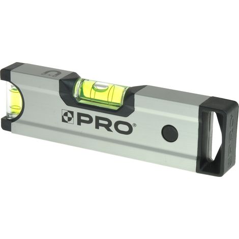 PRO600 Taschenwasserwaage, silber eloxiert, mit Magnet, 17 cm (1/4)