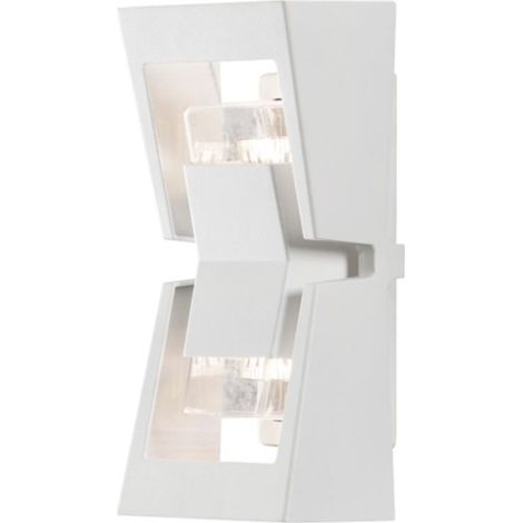 Konstsmide Potenza Petite applique murale d'extérieur moderne blanche GU10, IP54 (1/3)