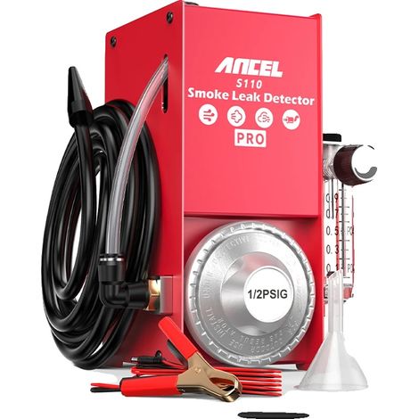 Détecteur de fuite de fumée, Pression de sortie 0,8-1,2 bar, Débit inférieur à 6 LPM, Dimensions 16,5 x 15,5 x 22,5 cm, Poids 1,5 kg, Convient pour les systèmes EVAP automobiles (1/5)