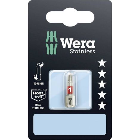 Wera 3851/1 TS SB SiS 05073610001 Inserto a Croce PH 1 Acciaio inox D 6.3 1 pz. (1/3)