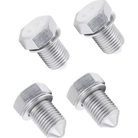 4PCS Carter D'huile Moteur de Voiture,Bouchon de Vidange D'huile Universelle,Bouchon de Vidange D'huile Avec Bague D'étanchéité Pour Voitures,S'applique au Numéro de Compatibilité N90813202 (1/5)