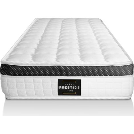 Ensemble matelas sommier Supérieur 90 x 200 cm - Couleur : Blanc (1/7)