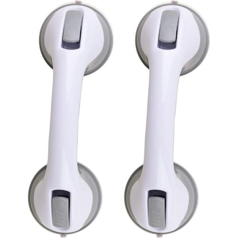30 cm Duschhaltegriffe (2er-Pack) für Badewannen und Duschen, mit Saugnapf, rutschfest, für Behinderte, Senioren und zur Sicherheit (nur für Fliesen)