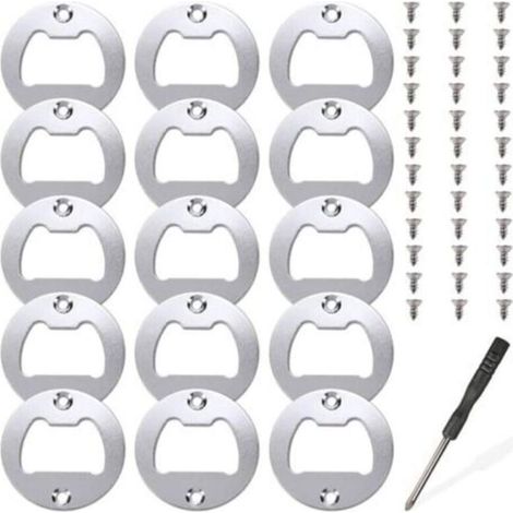 15 ensembles d'inserts de décapsuleur, kit de pièces d'insertion en métal pour ouvre-bouteille, moules de coulée en résine, ouvre-bière en résine, accessoires de bricolage (1/4)