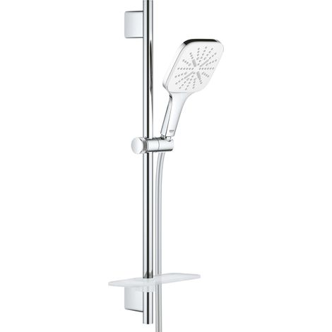 Grohe Rainshower SmartActive 130 Cube Set asta doccia a 3 getti Bianco, 26584LS0 (1/5)