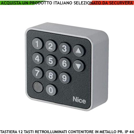 Tastiera Digitale Esterna Antimanomissione EDS EraKeypad NICE Necessita della Centralina SN-MTD MORX 255 Utenti Uscita 2 Relè Alimentazione da Centrale BlueBus Struttura Metallo IP44 Codici da 7 Cifre (1/2)