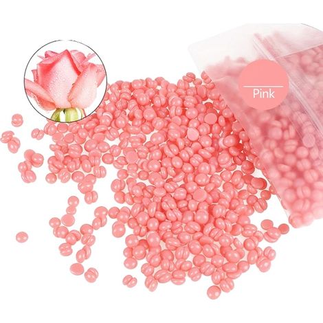 Cire d'épilation, perles de cire dure, sans besoin de strip, Rose 500g (1/2)