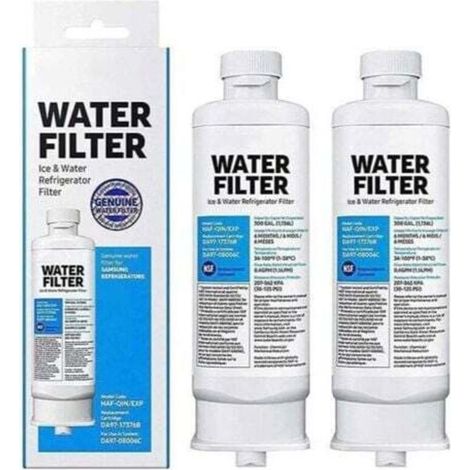 Lot de 2 filtres à eau de rechange pour réfrigérateur Samsung DA97-17376B DA97-08006C HAF-QIN HAF-QIN/EXP
