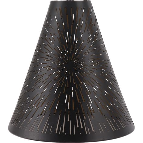 Abat-jour de lampe de table en métal gravé au laser en forme de feux d'artifice, pour chambre à coucher (1/5)