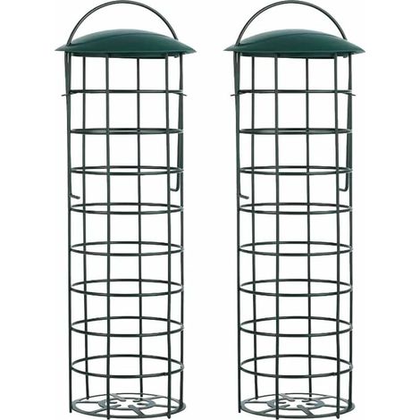 Green Mobility-Mangeoire Oiseaux Exterieur, Mangeoires pour Oiseaux Sauvages pour Boules De Graisse pour Boulettes, pour Petits Oiseaux Sauvages Vert Foncé (1/5)