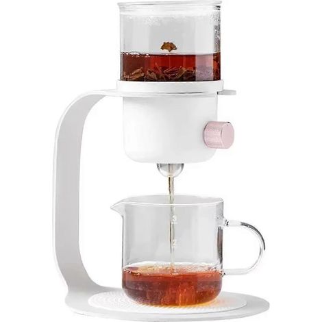 Teekanne aus Glas für einfaches Aufbrühen – Blumenteekanne mit Filter, B (1/5)