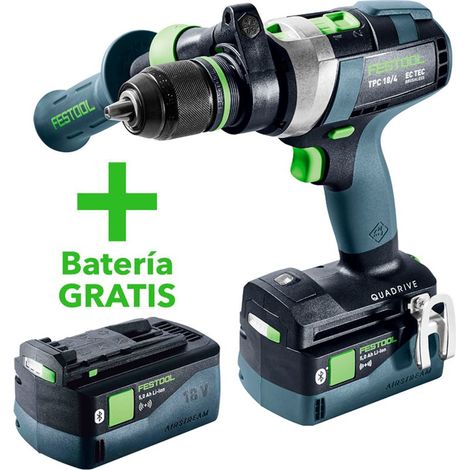 Taladro Percutor FESTOOL QUADRIVE TPC 18/4 I-Basic (1 x 5,0 Ah + Systainer SYS3 M 187)