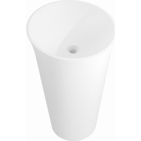 Mexen Nilda freistehendes Waschbecken aus Konglomerat 52 x 52 cm, weiß matt - 26555200 (1/5)