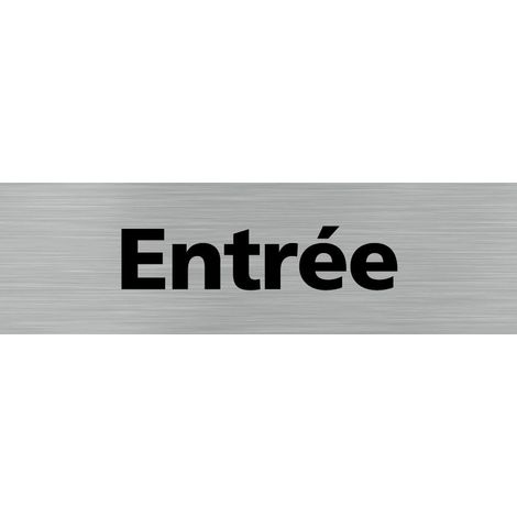 Pictogramme ENTREE (Q0140).- Plaque aluminium brossé - (1/5)