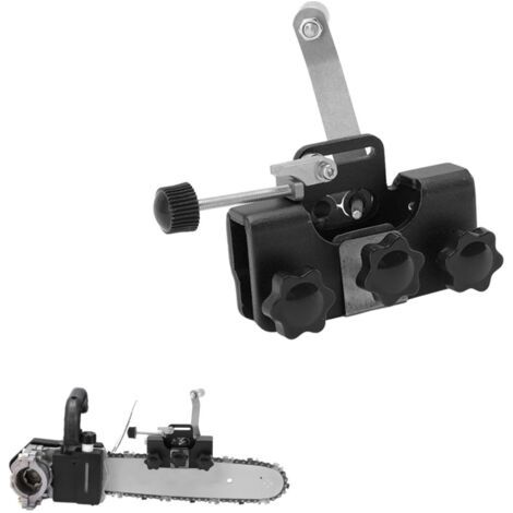 Portable chain sharpening kit with grinding head for chainsaws and various electric saws -