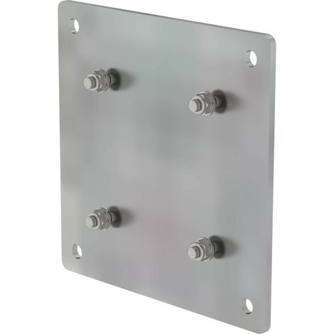 Günzburger Steigtechnik Plaque d'adaptation acier galvanisé à chaud 300 x 300 x 8 mm - 060947