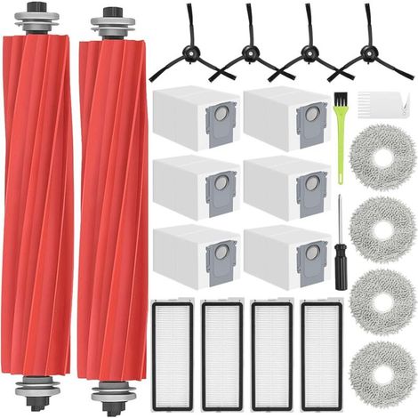 Ricambi per aspirapolvere Roborock Qrevo S/Qrevo Pro/Qrevo MaxV/Qrevo Plus: 2 spazzole principali, 4 filtri HEPA, 6 sacchetti per la polvere, 4 panni per il lavaggio, 4 spazzole laterali. (1/5)