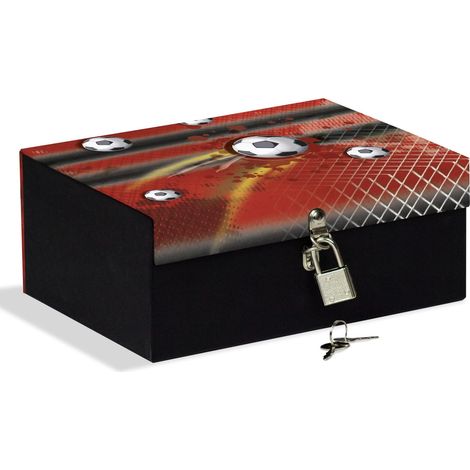 Boîte avec cadenas 18,5 x 14 x 7,5 cm, pour ranger des secrets, des bijoux et des figurines (1/5)