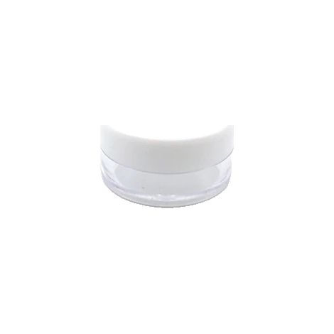 Kosmetikbehälter, nachfüllbare Kunststofftöpfe, sichere Schraubverschlüsse, 20g, Weißer Deckel (1/2)
