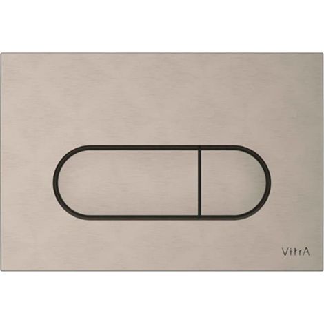 Root plaque de commande double touche, nickel brossé (740-2295)