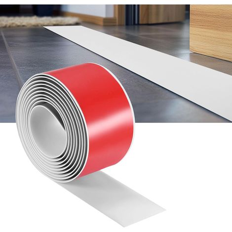 Bande De Transition De Sol Autoadhésive, 10FTx2.99Inch PVC Laminate Bande Plate De Division Pour Portes Pour Joindre Les Intervalles De Sol/Carrelage/Moquette/Portes [Blanc] (1/5)