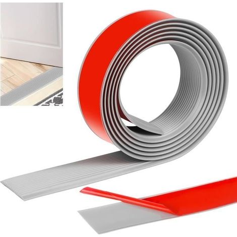 Profilé de transition - Non perforé - Vinyle - 3m x 5cm - Rouge - Adhésif intérieur (1/4)