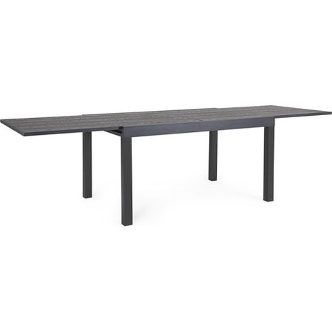 Tavolo allungabile in alluminio effetto legno 90x135-270 Cliv YES - Nero