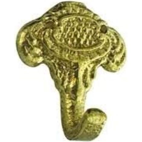 2 PEZZI - GANCI DECORATIVI IN OTTONE LUCIDO PER QUADRI - CON CHIODI