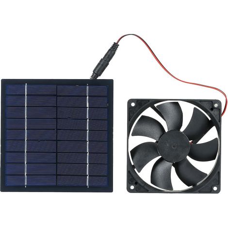 Solarbetriebener Mini-Ventilator 5W 6V, solarbetrieben, sonnenlichtgesteuert/ IP65 wasserdicht