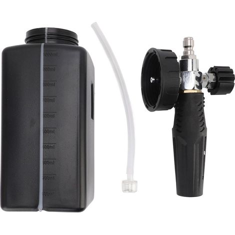 Pulvérisateur à mousse portable haute pression de 1000 ml pour voiture, idéal pour le jardinage, les pelouses, les engrais et le nettoyage. Noir. (1/5)