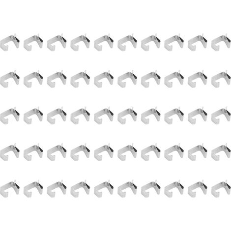 50 Edelstahl-Dachrinnenhaken, Größe S (20x14 mm)