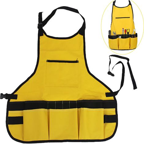 Tablier de travail pour hommes et femmes – Tablier de jardin imperméable avec poche – Tablier en toile couvrant le torse, idéal pour le jardinage et la menuiserie (1/5)