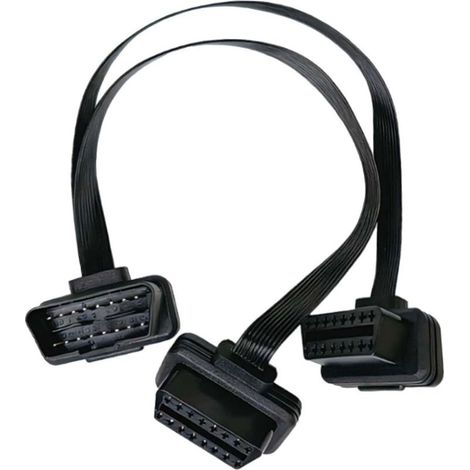 Câble de Diagnostic OBD2, connecteur OBD2 16 Broches, rallonge en Y, câble de Diagnostic OBDII pour Voiture, Noir (1/5)