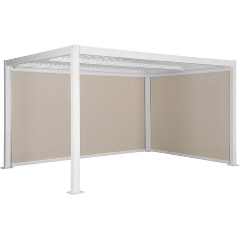 sweeek - Pergola mit Lamellendach Palace 3x4m mit Markise 3m + Markise 4m