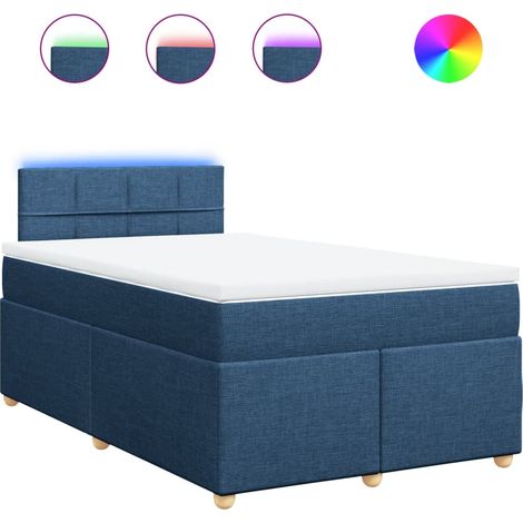 Maison Exclusive - Cama box spring con colchón tela azul 120x190 (1/5)