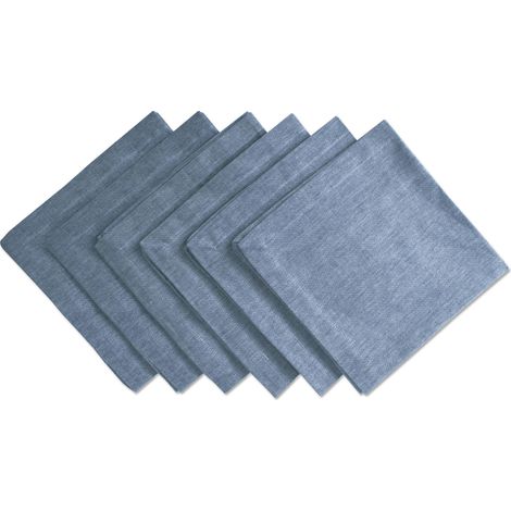 Chambray Kitchen Tabletop Collection Ensemble de Serviettes de Table Bleu (1/5)