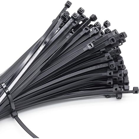 Cable Ties 300 mm x 4.8 mm Black Plastic Cable Ties (Black) (1/5)