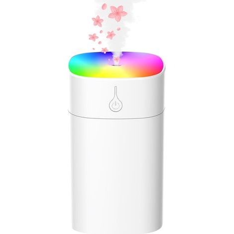 Mini portable humidifiers, 400ml indoor aroma diffuser with 2 modes, night light and auto shut-off, small car diffuser (1/4)