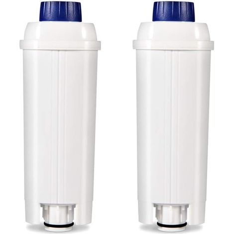 Ortviai Lot de 2 Filtres à Eau compatibles avec De'Longhi DLSC002 - Cartouche Filtrante Adoucissante pour Machines à Café Magnifica Evo, ECAM, ETAM, EC680, BCO410
